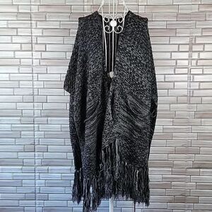 Unbranded shrug sweater shawl - Marled Black & White  One Size fits most